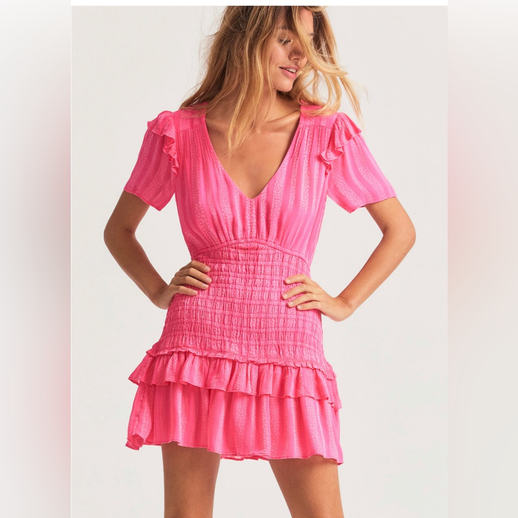 Loveshackfancy Rena Smocked Mini Dress